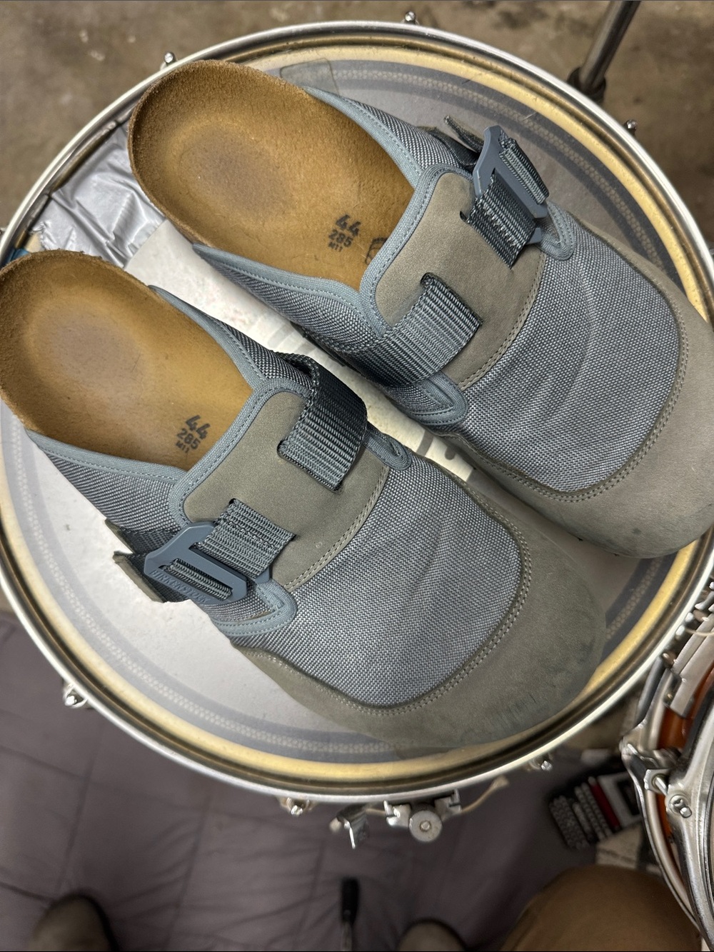 Birkenstock Boston Nova in Blue/Gray